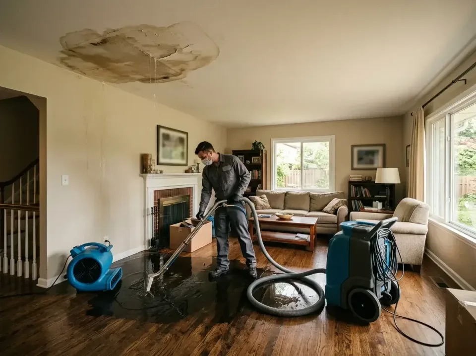 attic-pipe-burst-ceiling-drip-008 — frequently asked questions, Water Damage Restoration & Carpet Care in Berwyn Heights, MD